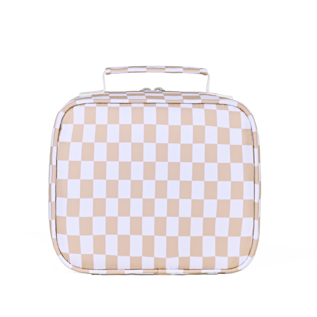 Caramel Check Mini Insulated Lunch Bag-Kinnder- Tiny Trader - Gold Coast Kids Shop - Gold Coast Baby Shop -