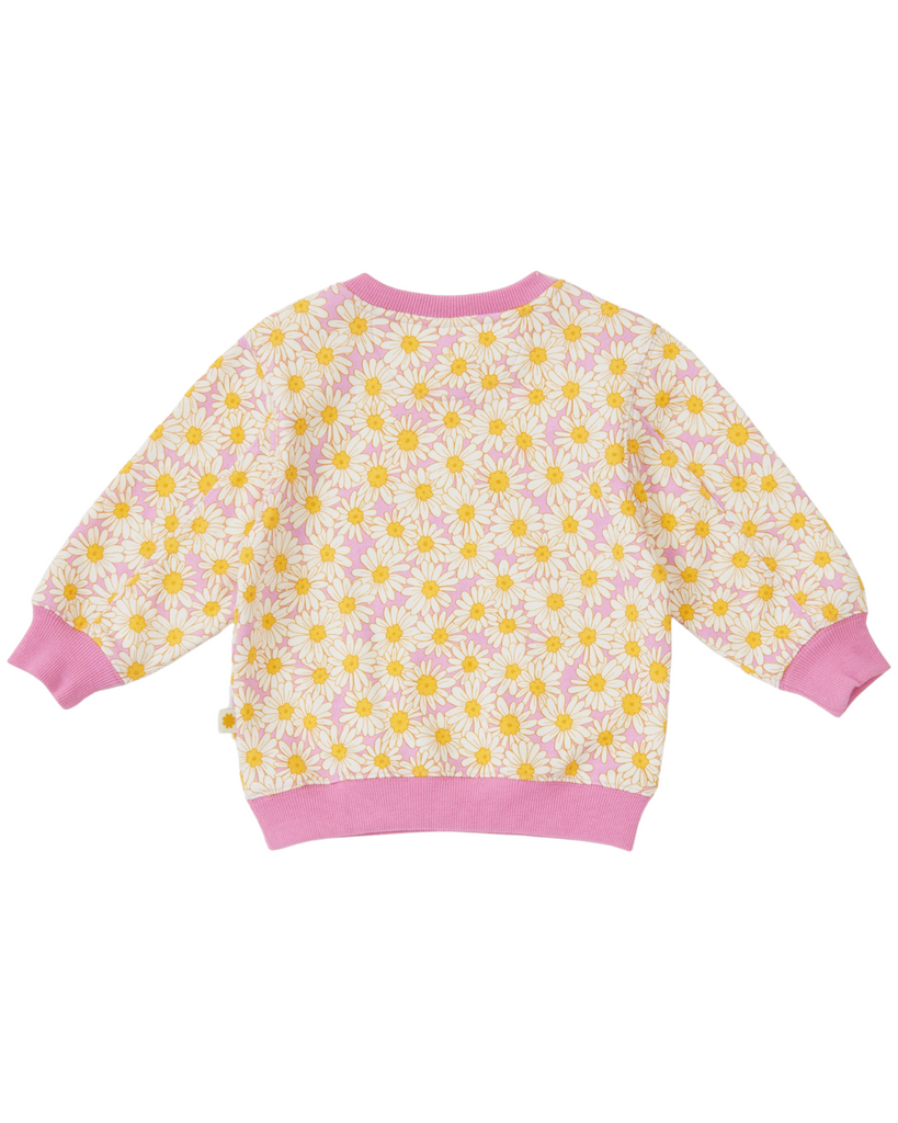 Daisy Meadow Relaxed Terry Sweater-Goldie+Ace-3-6M- Tiny Trader - Gold Coast Kids Shop - Gold Coast Baby Shop -