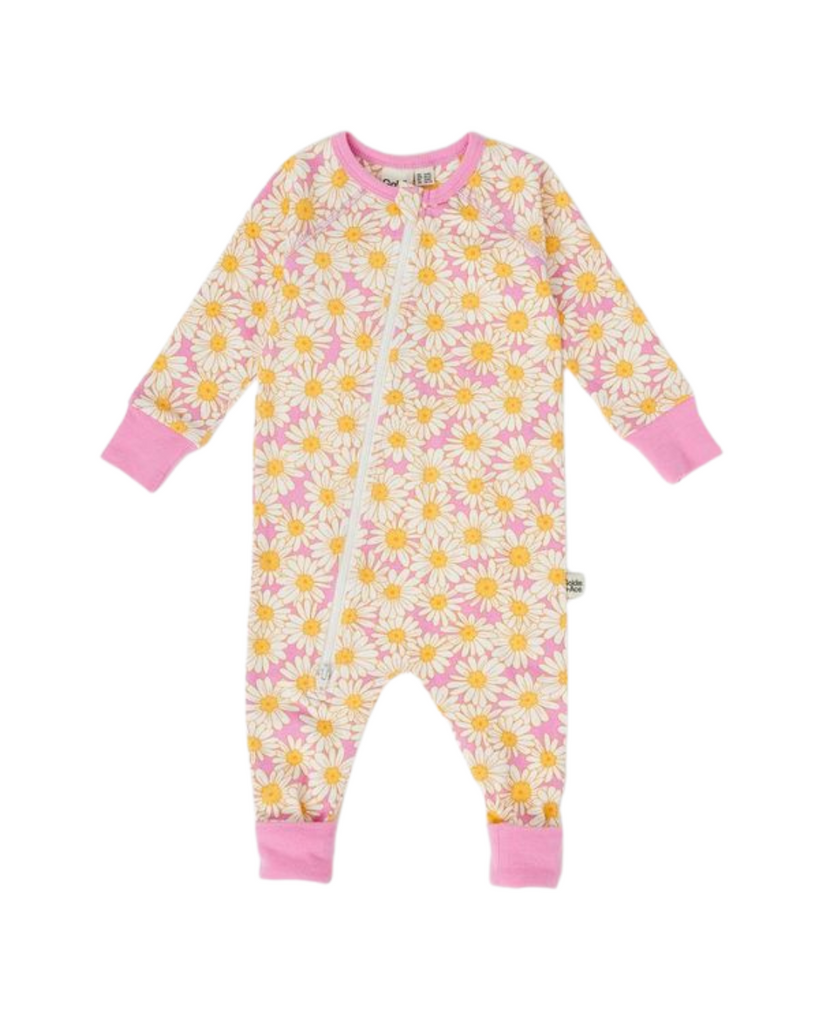 Daisy Meadow Zipsuit-Goldie+Ace-0-3M- Tiny Trader - Gold Coast Kids Shop - Gold Coast Baby Shop -