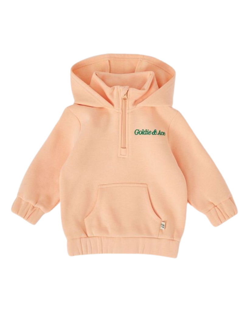 Dylan Hooded Sweater | Peach-Goldie+Ace-1Y- Tiny Trader - Gold Coast Kids Shop - Gold Coast Baby Shop -