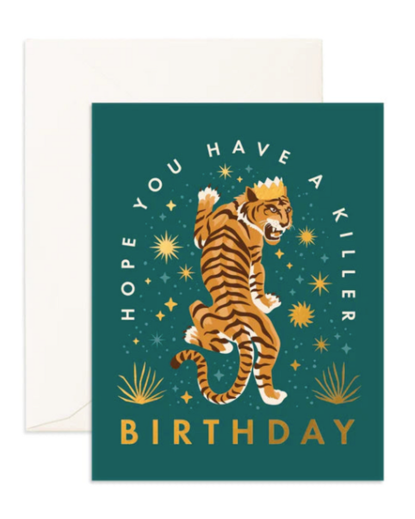 Killer Birthday Tiger | Greeting Card-Fox & Fallow- Tiny Trader - Gold Coast Kids Shop - Gold Coast Baby Shop -