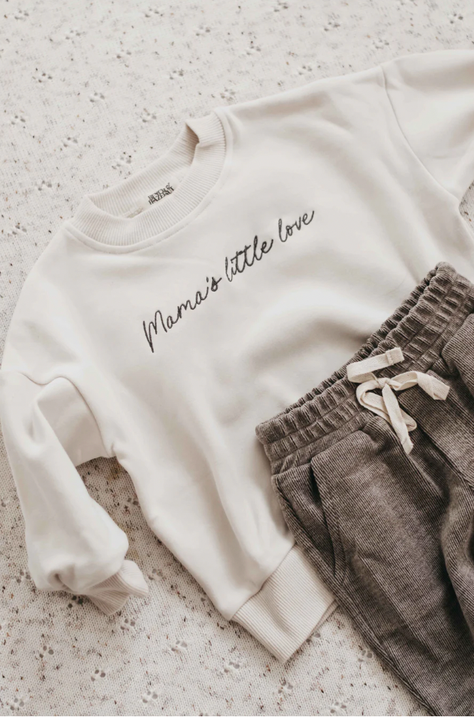 Mama's Little Love Sweater | Beige-Bencer & Hazelnut-000- Tiny Trader - Gold Coast Kids Shop - Gold Coast Baby Shop -