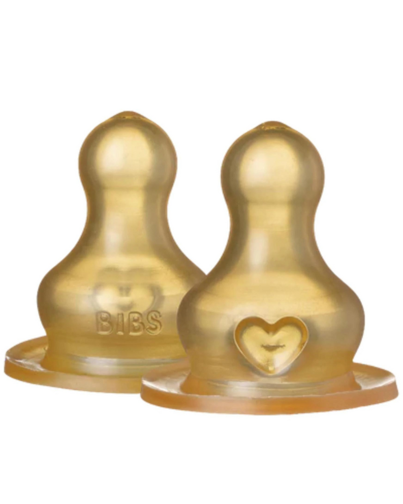 Medium Flow Bottle Nipple | 2 pack | Latex-BIBS- Tiny Trader - Gold Coast Kids Shop - Gold Coast Baby Shop -