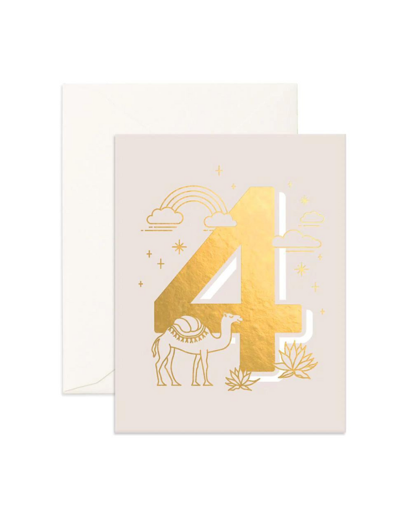 No. 4 Animals Greeting Card-Fox & Fallow- Tiny Trader - Gold Coast Kids Shop - Gold Coast Baby Shop -