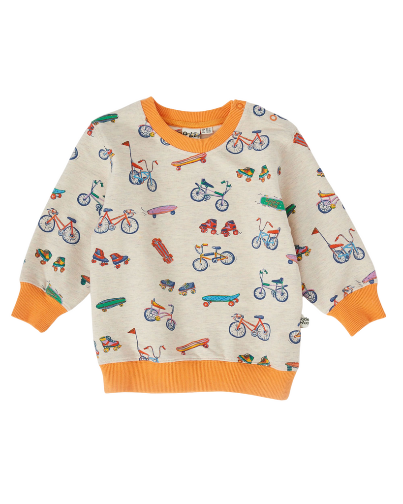 Play All Day Relaxed Terry Sweater-Goldie+Ace-3-6M- Tiny Trader - Gold Coast Kids Shop - Gold Coast Baby Shop -