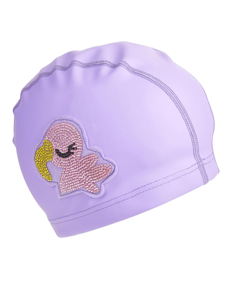 Purple Flamingo Swim Cap-Bling2Go- Tiny Trader - Gold Coast Kids Shop - Gold Coast Baby Shop -