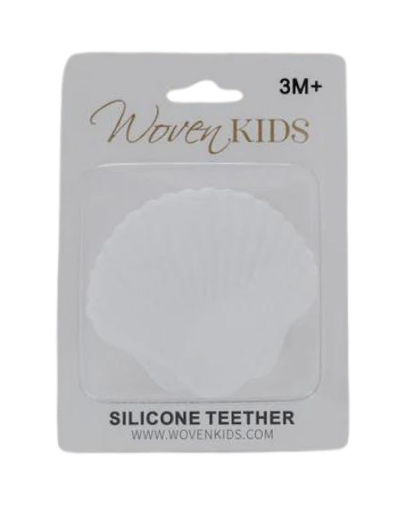Silicone Teether | Milk Seashell-Woven Kids- Tiny Trader - Gold Coast Kids Shop - Gold Coast Baby Shop -