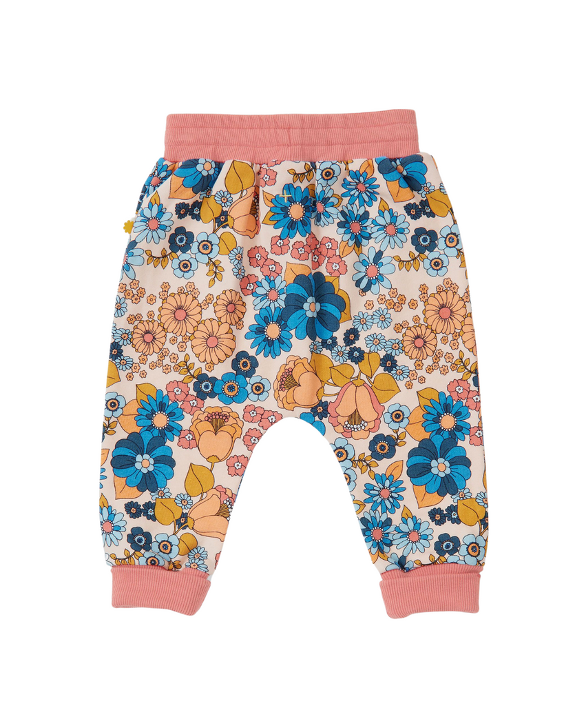 Willa Wildflower Terry Sweatpants-Goldie+Ace-3-6M- Tiny Trader - Gold Coast Kids Shop - Gold Coast Baby Shop -