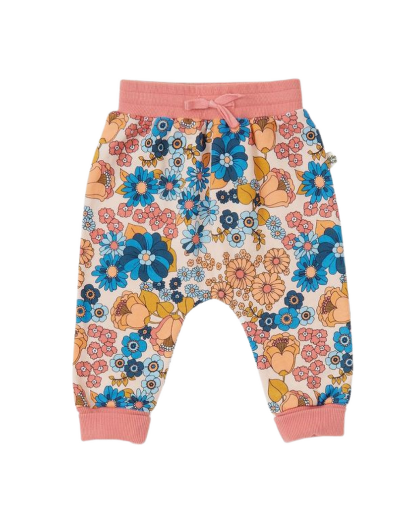 Willa Wildflower Terry Sweatpants-Goldie+Ace-3-6M- Tiny Trader - Gold Coast Kids Shop - Gold Coast Baby Shop -