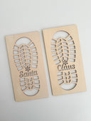 SANTA CLAUSE BOOT FOOTPRINT STENCIL
