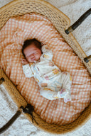 French gingham - baby swaddle wrap