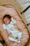 French gingham - baby swaddle wrap