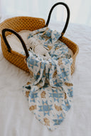 Farmhouse Quilt - baby swaddle wrap