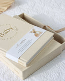 Baby Memory Book with Keepsake Box - Oatmeal