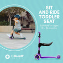 i-Glide 3 Wheel Scooter Seat Attachment