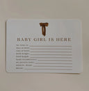 Hospital Birth Cards - Girl