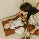 Nappy Changing Pouch - Chestnut Brown Vegan Leather