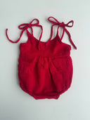 MUSLIN SUMMER ROMPER | RED: 12 - 18M