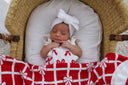 SUMMER BOW FRILL ROMPER | RED BOWS: 0-3M