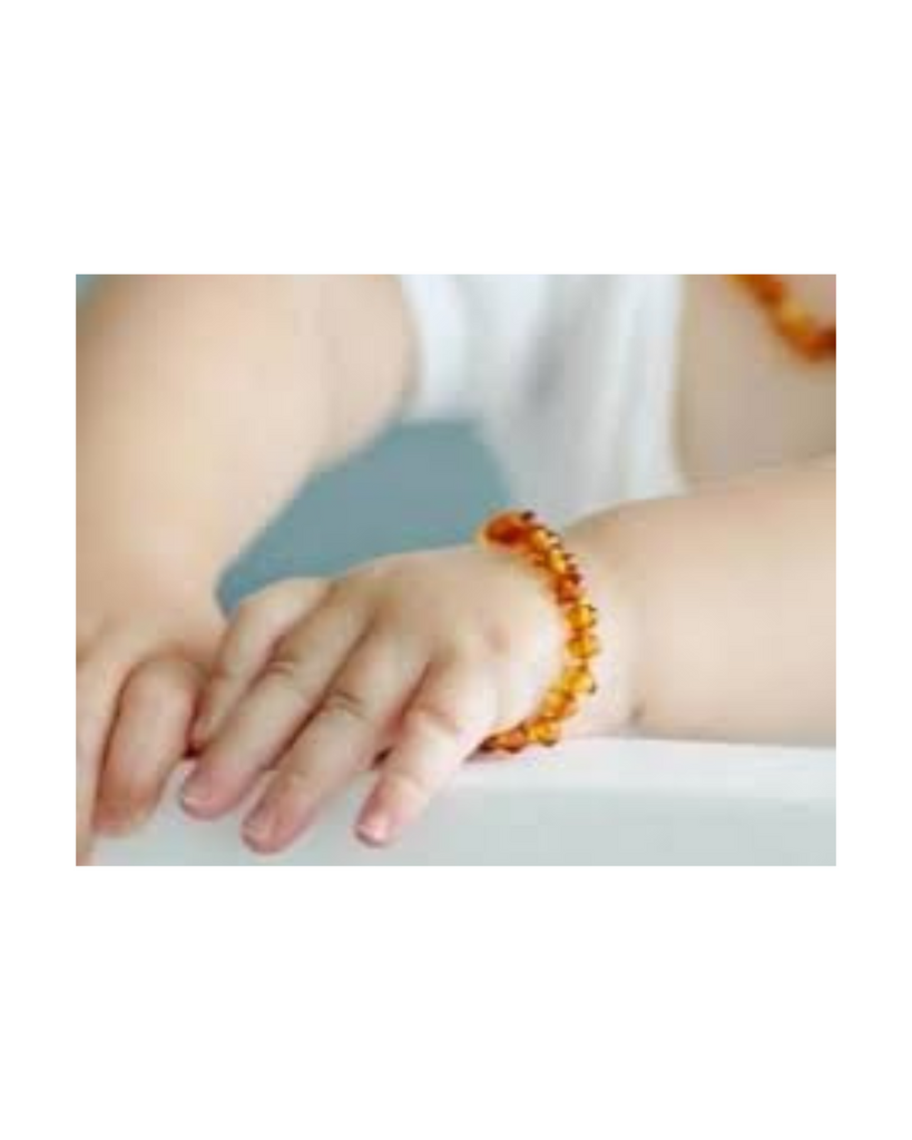 Amber Teething Anklet/Bracelet | Cognac-Nature's Child- Tiny Trader - Gold Coast Kids Shop - Gold Coast Baby Shop -