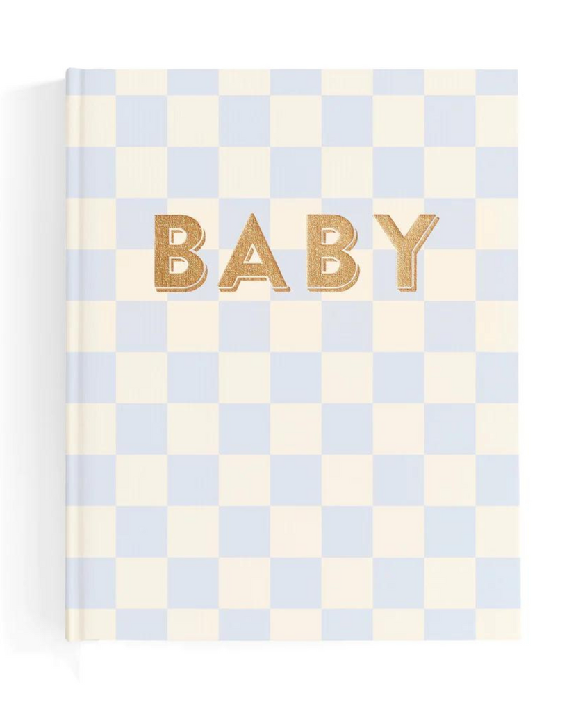 Baby Book | Blue Check-Fox & Fallow- Tiny Trader - Gold Coast Kids Shop - Gold Coast Baby Shop -