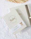 Baby Memory Book with Keepsake Box - White