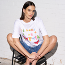 Be Good To Your Mother Oversize Tee | Lucent White-MAKU THE LABEL-S- Tiny Trader - Gold Coast Baby Shop