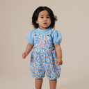 Bessie Bubble Shortalls Seaside Daisy-Goldie+Ace-3-6M- Tiny Trader - Gold Coast Baby Shop
