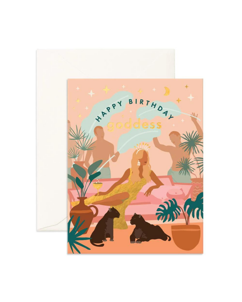 Birthday Goddess Greeting Card-Fox & Fallow-Tiny Trader