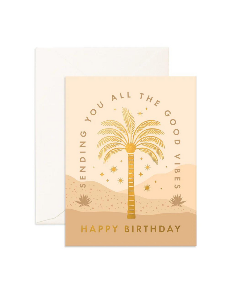 Birthday Vibes Palm Greeting Card-Fox & Fallow-Tiny Trader