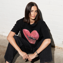 Burgundy Hearts Club Oversize Tee | Black Beauty-MAKU THE LABEL-S- Tiny Trader - Gold Coast Baby Shop