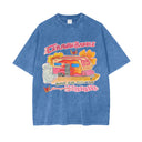 Caravan Baddie oversize acid wash T-Shirt | Light Blue-MAKU THE LABEL-S- Tiny Trader - Gold Coast Baby Shop