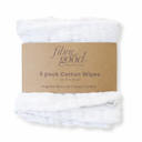 Organic Cotton Reusable Baby Wipes (5-Pack) - White