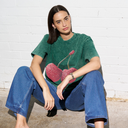 Cherry Baby Acid Wash Oversize T-Shirt | Dark Green-MAKU THE LABEL-S- Tiny Trader - Gold Coast Baby Shop
