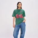 Cherry Baby Acid Wash Oversize T-Shirt | Dark Green-MAKU THE LABEL-S- Tiny Trader - Gold Coast Baby Shop