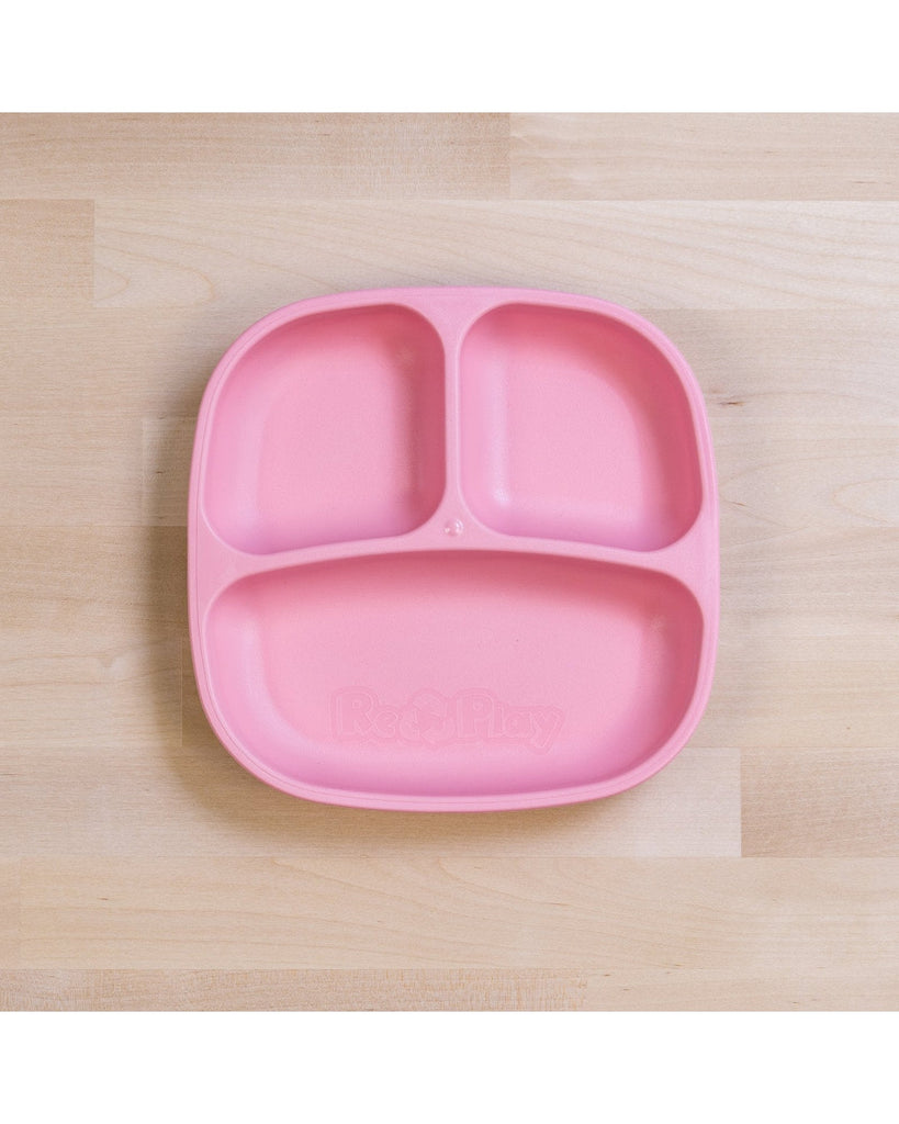 Divided Plate | Various Colours-Re-Play-Baby Pink- Tiny Trader - Gold Coast Kids Shop - Gold Coast Baby Shop -