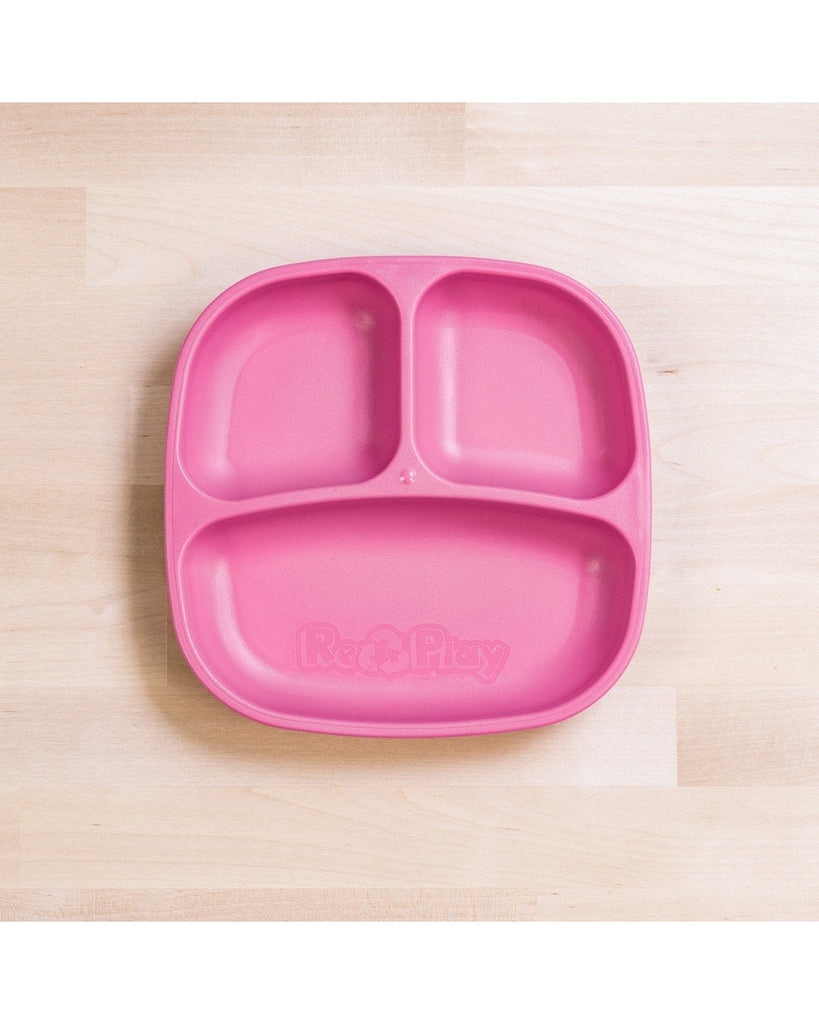 Divided Plate | Various Colours-Re-Play-Bright Pink- Tiny Trader - Gold Coast Kids Shop - Gold Coast Baby Shop -