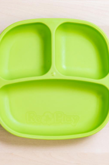 Divided Plate | Various Colours-Re-Play-Green- Tiny Trader - Gold Coast Kids Shop - Gold Coast Baby Shop -