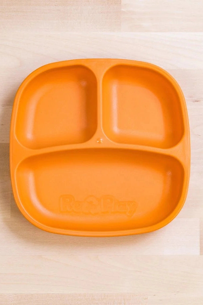 Divided Plate | Various Colours-Re-Play-Orange- Tiny Trader - Gold Coast Kids Shop - Gold Coast Baby Shop -
