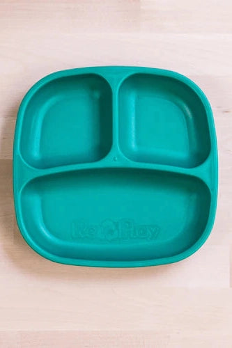 Divided Plate | Various Colours-Re-Play-Teal- Tiny Trader - Gold Coast Kids Shop - Gold Coast Baby Shop -