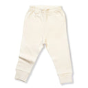 Organic Ribbed Baby Pants - Natural White