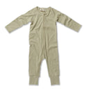 Organic Unbleached Baby Zip Romper - Sage