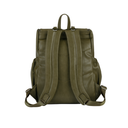 Faux Leather Nappy Backpack | Olive-OiOi- Tiny Trader - Gold Coast Baby Shop