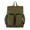 Faux Leather Nappy Backpack | Olive-OiOi- Tiny Trader - Gold Coast Baby Shop