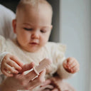 Finger Toothbrush Baby | Shifting Sand/Blush-Mushie- Tiny Trader - Gold Coast Baby Shop