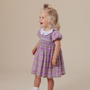 Flo Smocked Dress | Mauve Check-Goldie+Ace-6-12M- Tiny Trader - Gold Coast Baby Shop