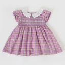 Flo Smocked Dress | Mauve Check-Goldie+Ace-6-12M- Tiny Trader - Gold Coast Baby Shop
