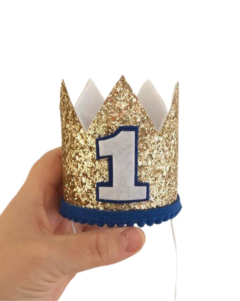Gold and Navy Glitter Felt Birthday Crown-Nash and Willow-1- Tiny Trader - Gold Coast Kids Shop - Gold Coast Baby Shop -