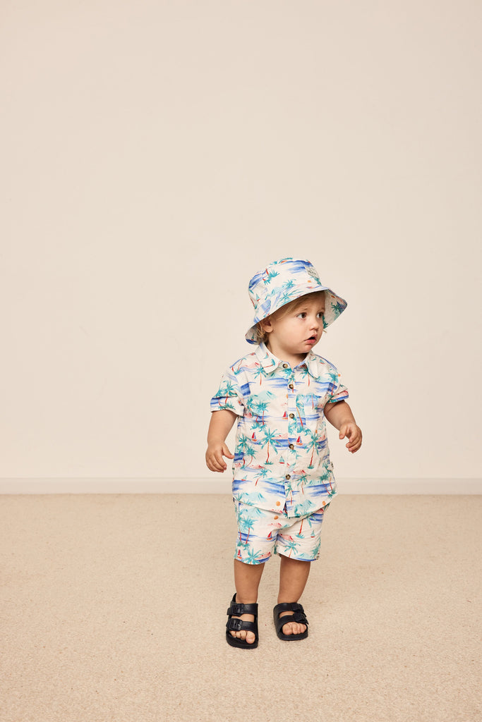 Goldie Cotton Bucket Hat | Paradise White-Goldie+Ace-Tiny Trader