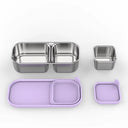 Bento 3 Lilac Stainless Steel Bento Lunch Box